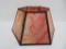Orange slag glass lamp shade, 17
