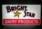 Bright Star Dairy Products, light up sign, working, 19 1/2