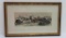 Native American colored engraving, Buffalo hunt, H Leutman