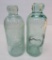 Silver Creek Sheboygan and Schwartzenbart Manitowoc aqua Hutc bottles