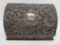 19th Century Scribes desk, letter holder with ornate metal overlay