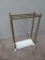 Metal and porcelain cane and umbrella stand