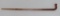 Art glass cane, brown and clear, 33