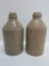 Two large stoneware bottles, 9