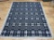Blue Geometric coverlet, lovely textile, 80