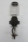 Crystal glass and cast metal coffee grinder