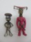 Two large figural pins, 3 1/2
