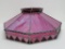 Pink and red slag glass shade, parlor bar shade, 19