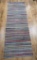 Multi color rag rug, 3' x 8'
