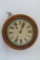 Oak Wall clock, c 1900, with key