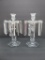 Two lovely candle holders with prisms, 12