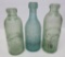 Three Hutchinson and Blob bottles - Kenosha and Racine