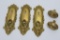 Ornate brass door handles and back plates