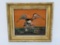 Reverse Painted Eagle painting, framed 11 1/2