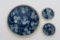 3 pieces of Herman Nils Kahler Danish Modern Pottery dishes, Marguerit daisy