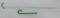 Two art glass canes, aqua and green, 12
