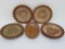 Greentown chocolate slag plates and relish dish, 7