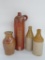 Four stoneware bottles