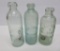 Three Milwaukee Hutch and Blob bottles, 7 1/2