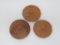 Three redware lids, 4 1/2