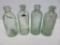 Four Milwaukee and Waukesha hutch bottles