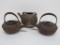 Oriental teaposts, metal and earthenware