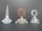 Three vintage perfume bottles, 4