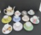 10 cups and saucers and teapot