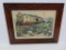 Currier and Ives framed print, Noah's Ark, 17 1/2