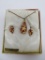 Armby 23K Hammered gold necklace and earrings