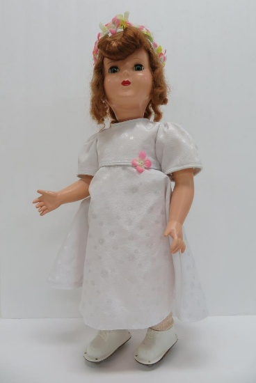Wanda the Wonderful Walking doll, Mechanical wind up hard plastic, 17"