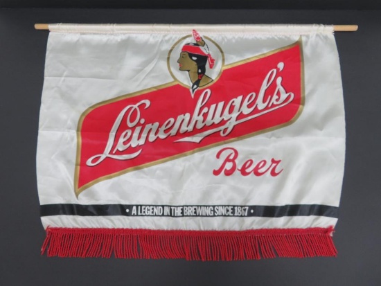 Leinenkugal Banner, 20" long, 13 1/2" long with fringe