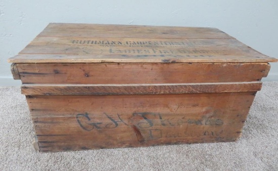 Wooden box, Dousman Wis advertising, Smoking Tobacco, GH Thomas