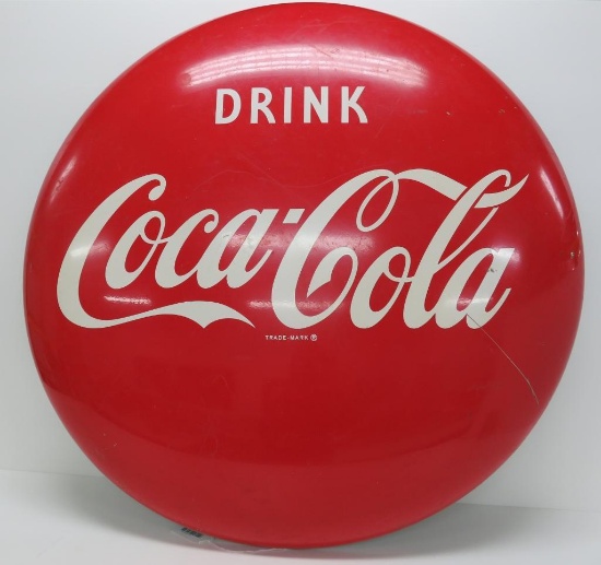 Large Drink Coca Cola Disc sign, 36"