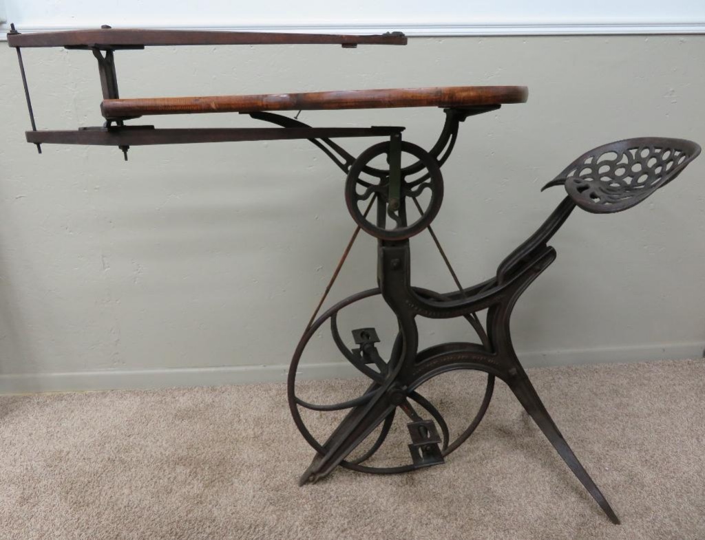 Velocipede tractor seat scroll saw 