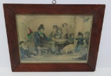 A Tipperary School, Currier and Ives print, period frame, 17