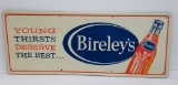 Bireley's metal advertising sign, orange soda, 29 3/4