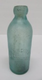 JB Reiter Milwaukee, Hutchinson bottle, aqua, 7 1/2