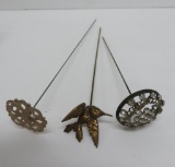Three lovely hat pins
