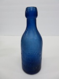 Cobalt JA Lomax Chicago Hutch bottle, 7