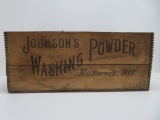 Johnson's Washing Powder wood advertising box