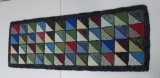 Lovely geometric hook rug, 44
