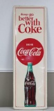Things Go Better with Coke metal Advertising sign, 17 1/2