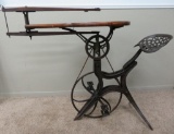 Great WF & J Barnes #2 Velocipede tractor seat scroll saw, patent 1876, foot powered machine