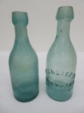 Two St Louis blob top bottles, CW Schlieper and H Grone & Co