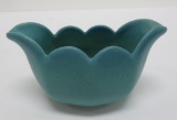 Van Briggle dish, blue, fluted, 5