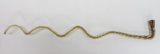 Neat Curly art glass cane, brown and clear, 31