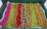 Vintage glass beaded garland, colored, 8' to 16'