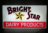 Bright Star Dairy Products, light up sign, working, 19 1/2