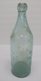 Large blob top bottle, FC Klein & Co , Burlington Wis, aqua, 10 1/2